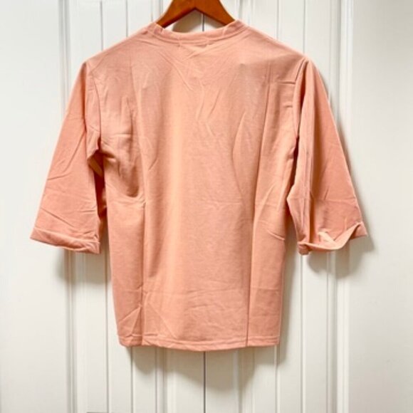 NWT Boxy 3/4 Sleeves Tee Shirt  Pink - Picture 7 of 14